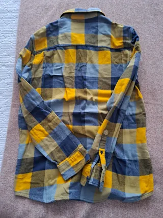 Camisa cuadros Quiksilver azul y amarillo