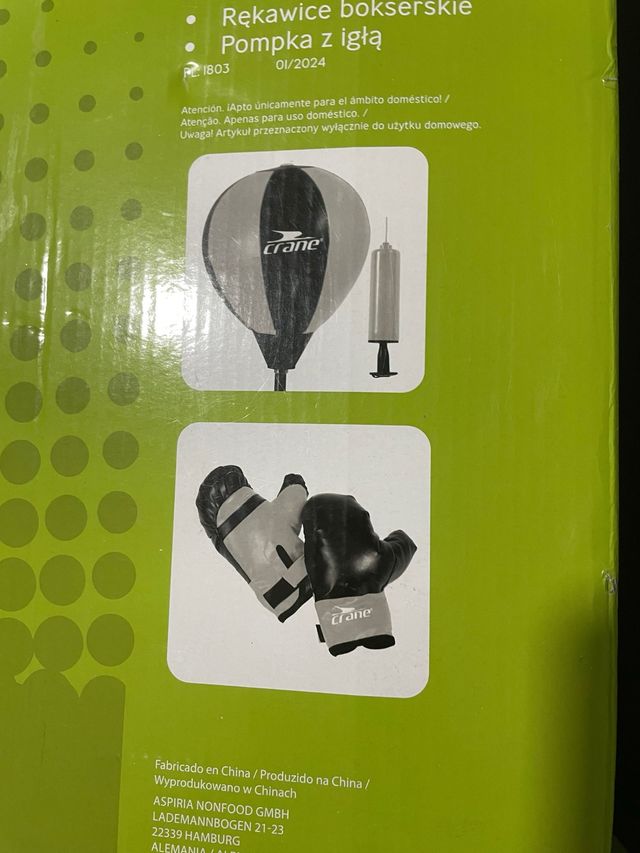 Saco de boxe Crane com bomba e luvas