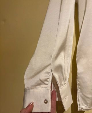 Camisa blanca satinada XL