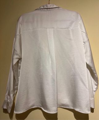 Camisa blanca satinada XL