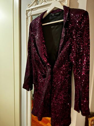 Vestido Bardo Lentejuelas Morado Talla M-L