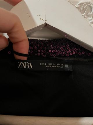 Vestido Bardo Lentejuelas Morado Talla M-L