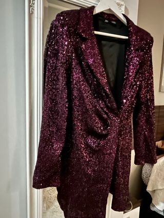 Vestido Bardo Lentejuelas Morado Talla M-L