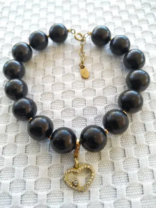 Pulsera Azabache Español Baño Oro Plata 925