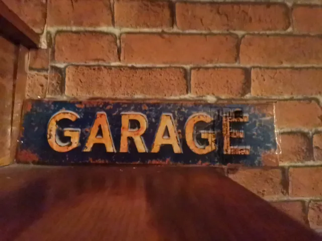Placa metálica GARAGE