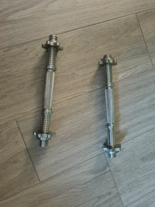 Barras para mancuernas con cierres