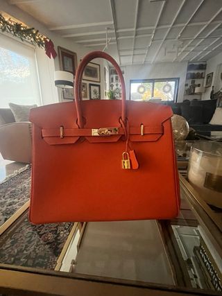 Bolso Hermes Birkin 35 Naranja