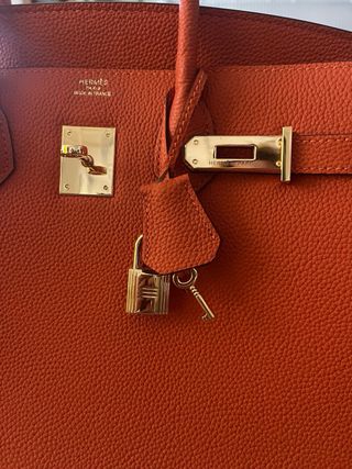 Bolso Hermes Birkin 35 Naranja
