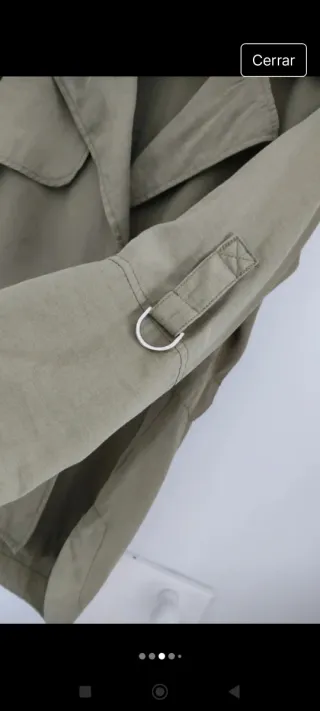 Chaqueta Bershka verde militar mujer