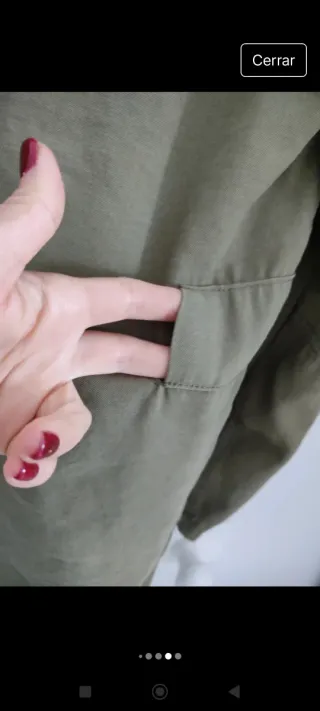 Chaqueta Bershka verde militar mujer