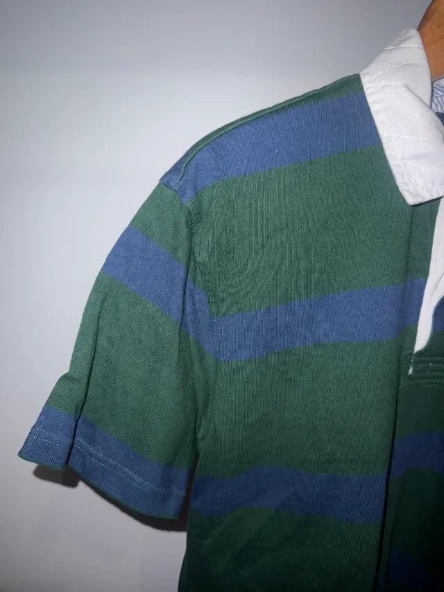 Polo Tommy Hilfiger Rayas Verde y Azul