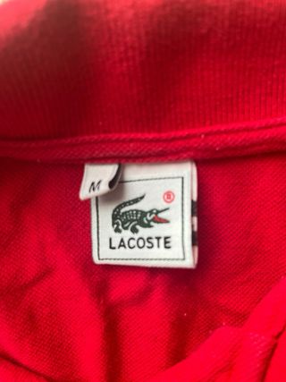 Polo Lacoste Rojo Talla M