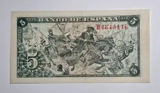 5 Pesetas 1945 Serie H434