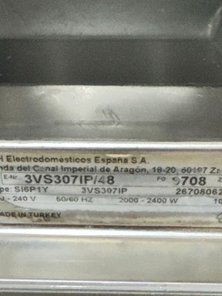 LAVAVAJILLAS MARCA BALAY EN INOX A+