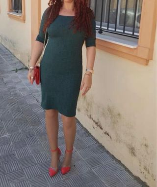 Vestido verde nora.z evento talla M