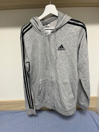 Sudadera Adidas Gris con Capucha