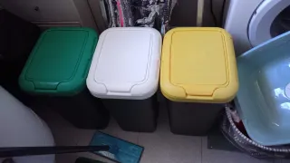 Cubos de basura de plástico (3 uds)