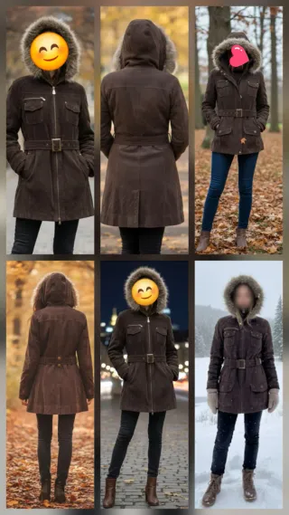 ABRIGO/CHAQUETÓN TRES CUARTOS PIEL