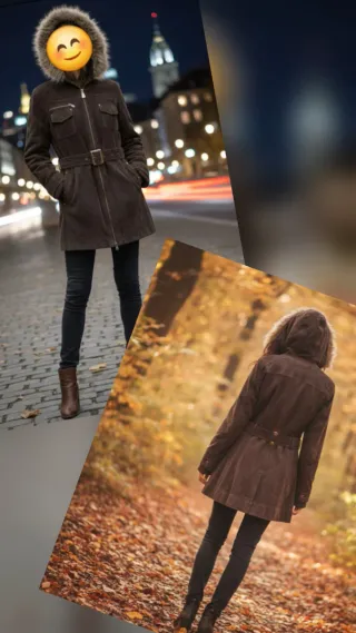 ABRIGO/CHAQUETÓN TRES CUARTOS PIEL