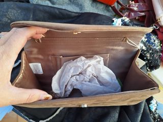 Bolso de mano beige/marrón