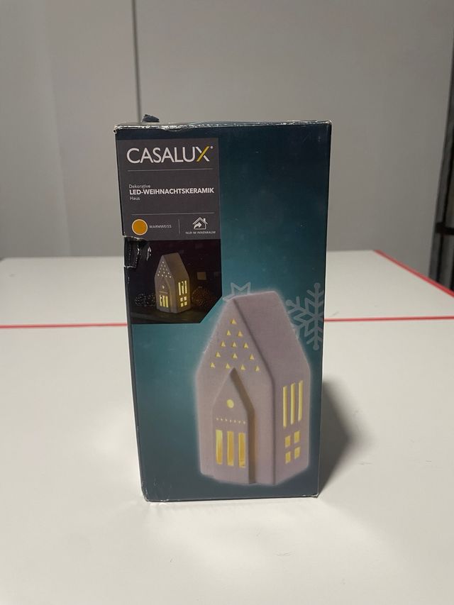 Casita LED Casalux Cerâmica Branca e Amarela