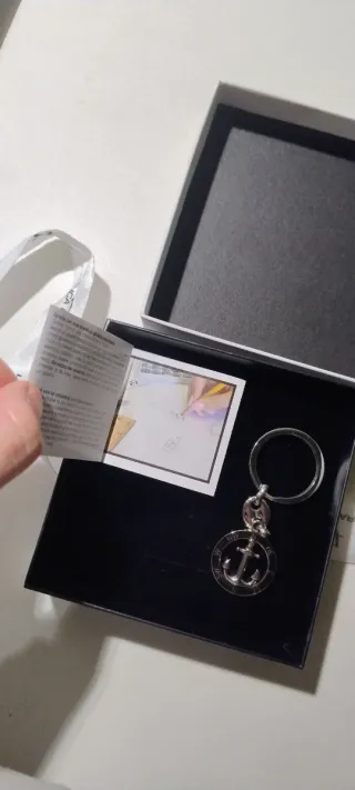 Portachiavi Luca Barra Uomo Ancora Argento