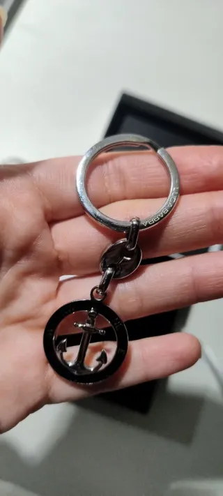 Portachiavi Luca Barra Uomo Ancora Argento