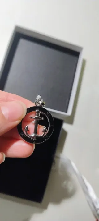 Portachiavi Luca Barra Uomo Ancora Argento