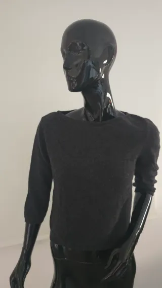 Jersey lana gris marengo manga 3/4