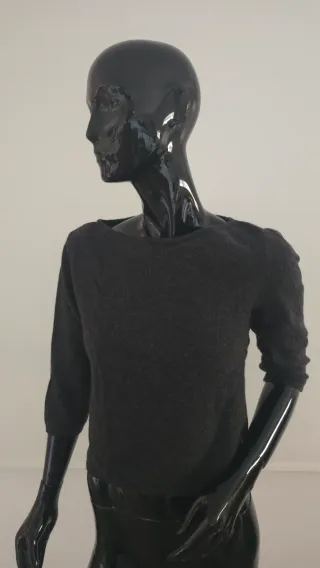 Jersey lana gris marengo manga 3/4