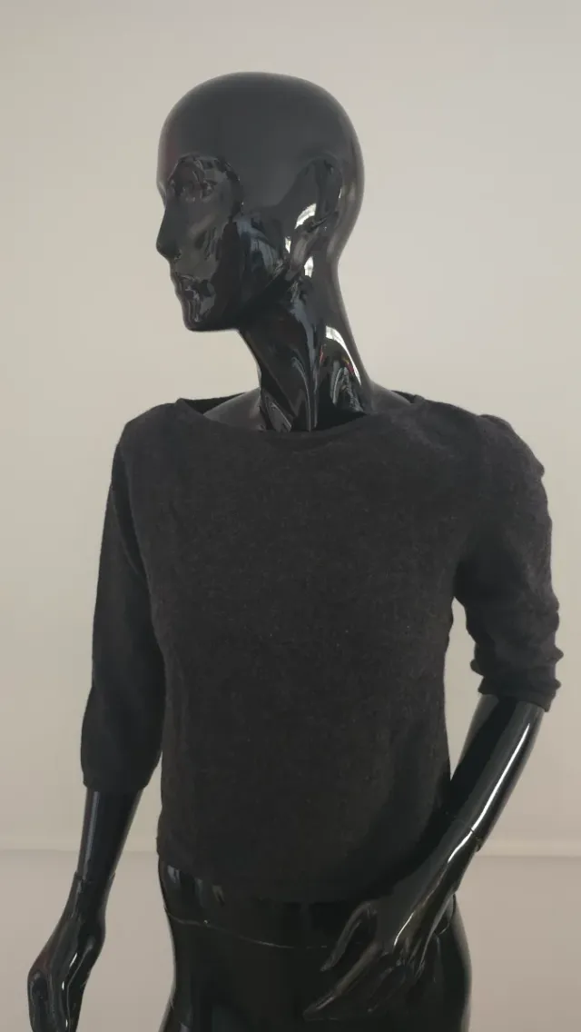 Jersey lana gris marengo manga 3/4