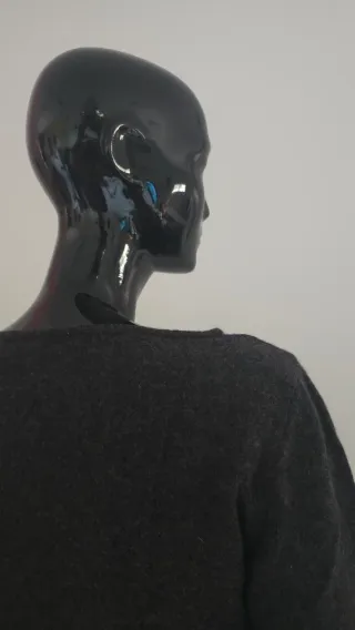 Jersey lana gris marengo manga 3/4