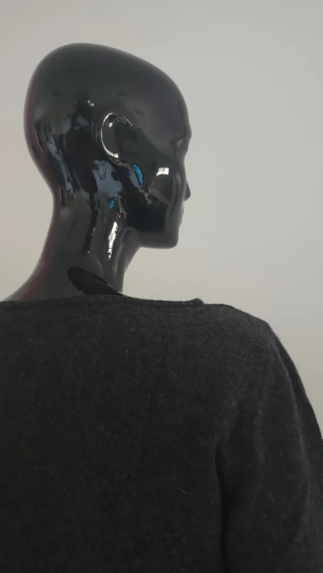 Jersey lana gris marengo manga 3/4