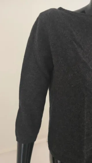 Jersey lana gris marengo manga 3/4