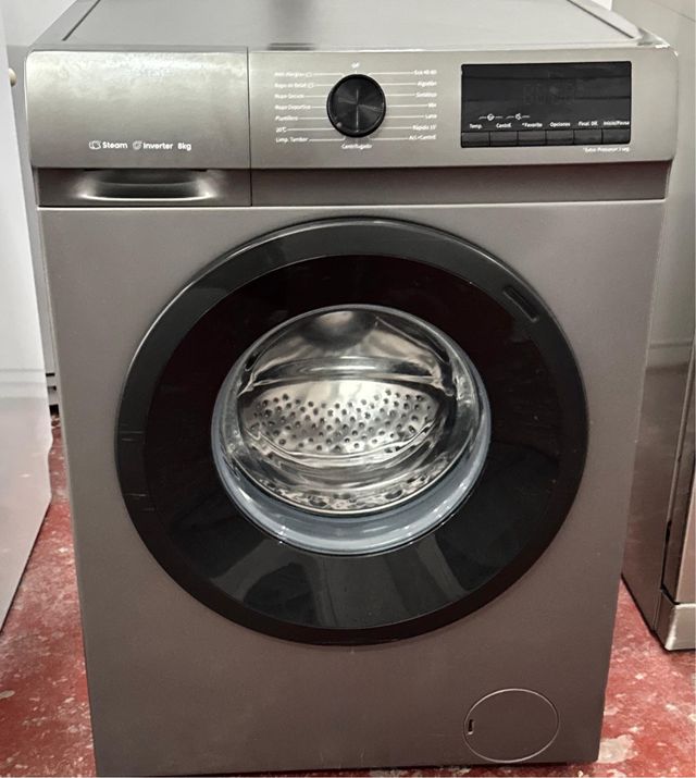 LAVADORA DE CARGA FRONTAL MARCA HISENSE INOX 8 K