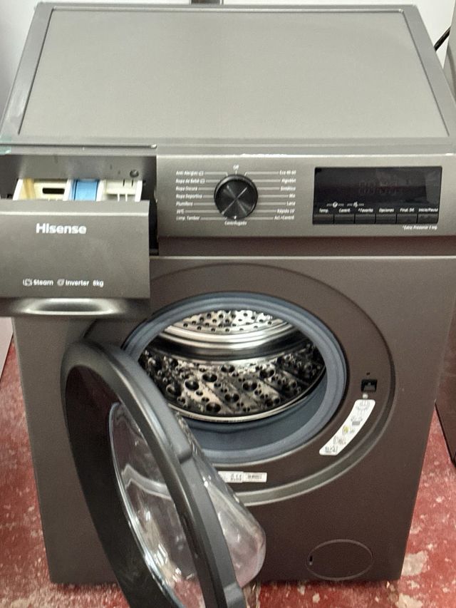 LAVADORA DE CARGA FRONTAL MARCA HISENSE INOX 8 K