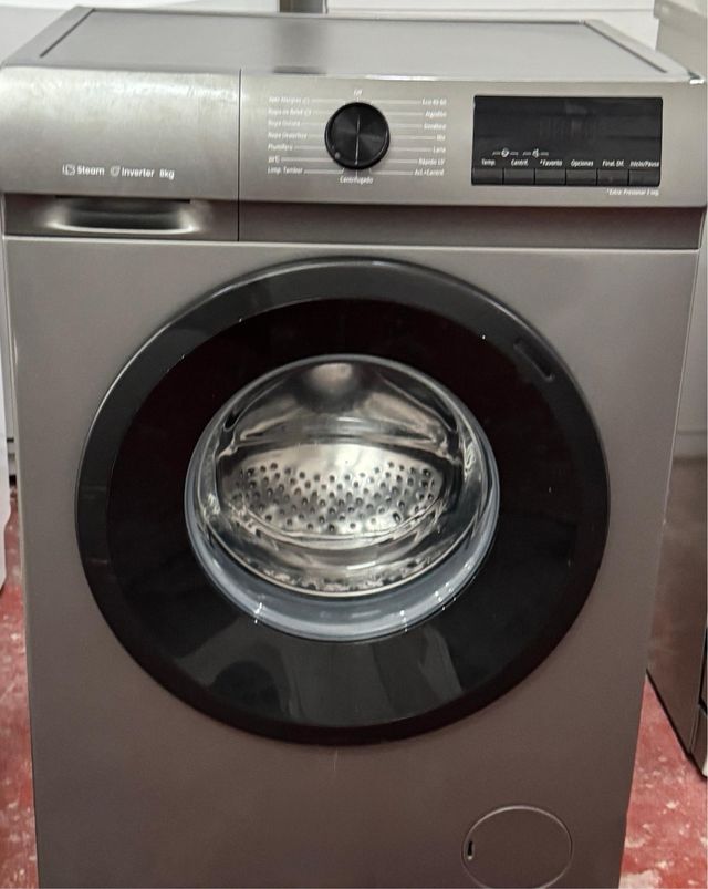 LAVADORA DE CARGA FRONTAL MARCA HISENSE INOX 8 K