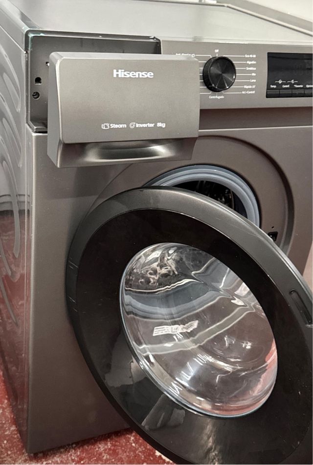 LAVADORA DE CARGA FRONTAL MARCA HISENSE INOX 8 K