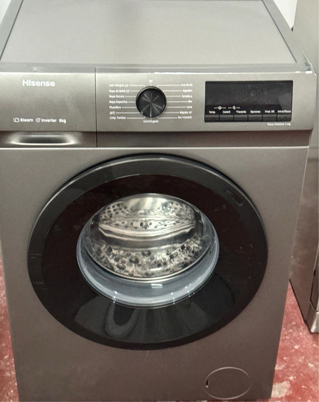 LAVADORA DE CARGA FRONTAL MARCA HISENSE INOX 8 K