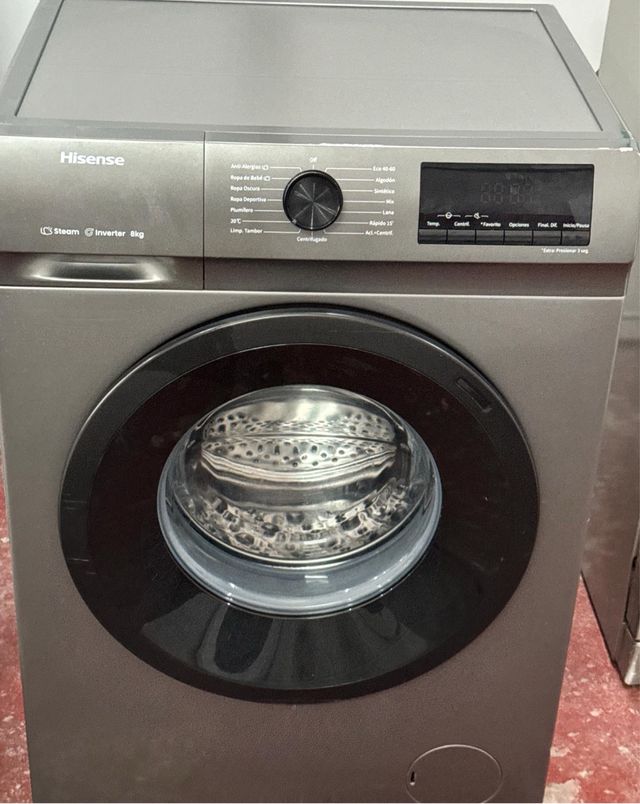 LAVADORA DE CARGA FRONTAL MARCA HISENSE INOX 8 K