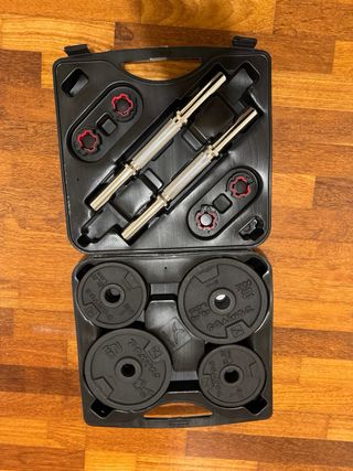 Kit Pesas 20Kg Bodybuilding Maletín