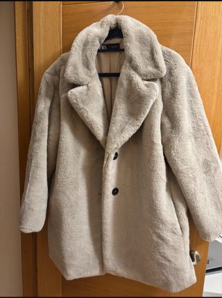 Abrigo Zara Beige Talla