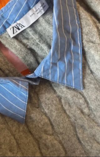 Camisa Zara con Chaleco Trenzado Talla M