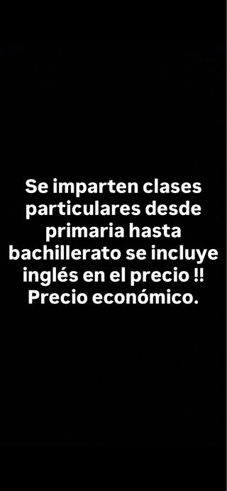 Clases particulares primaria a bachillerato