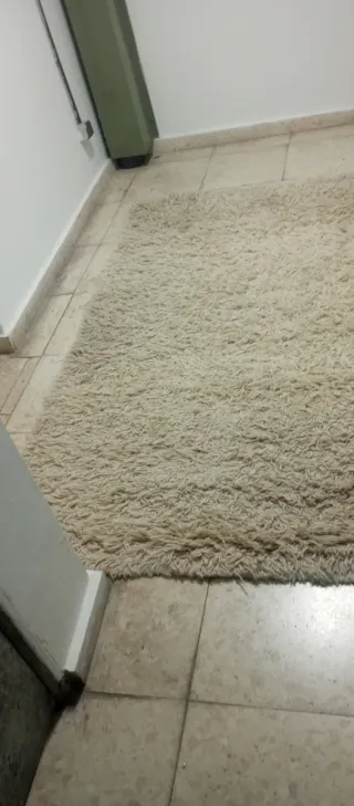 Tappeto di lana beige