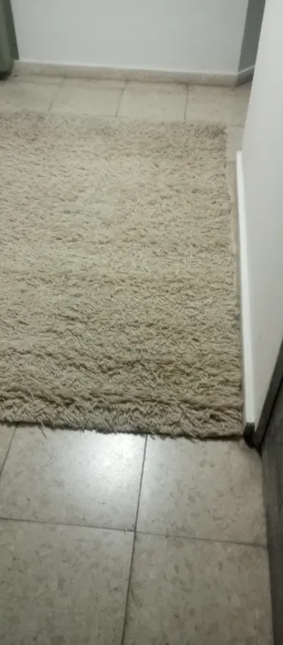 Tappeto di lana beige