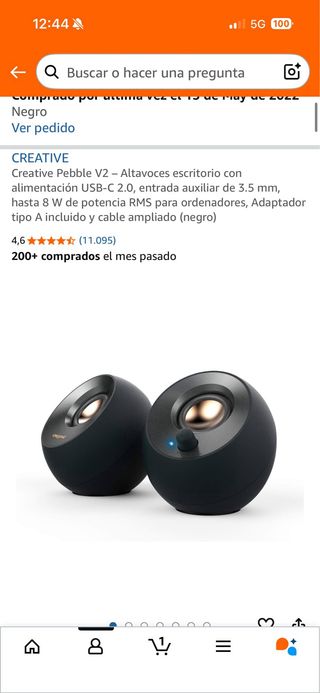 Altoparlanti Creative Neri e Dorati