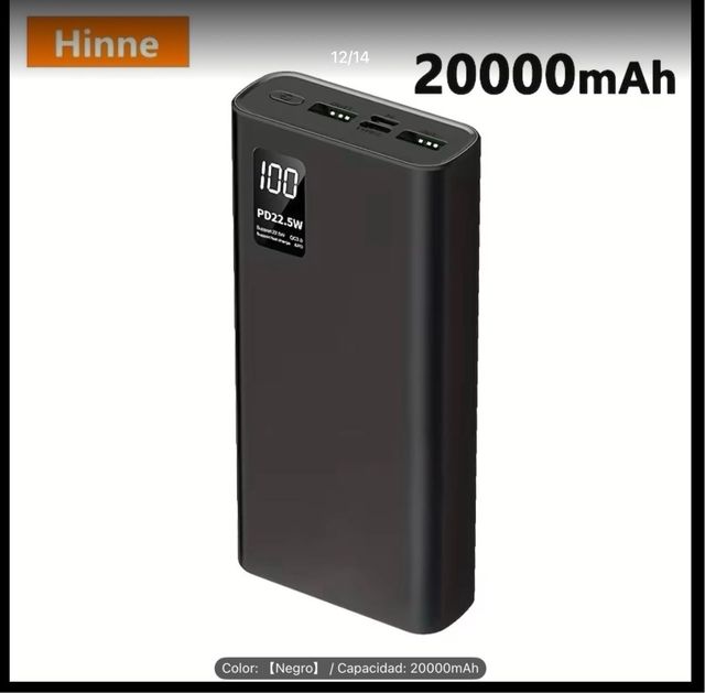Batería Externa 10000mAh Carga Rápida 22.5W
