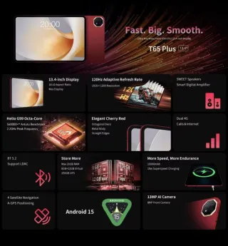 Tablet Teclast T65 Plus Roja