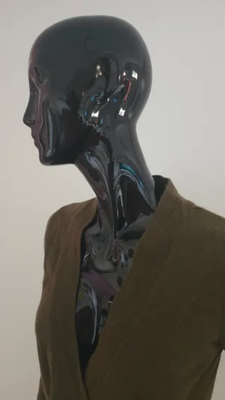 Cárdigan verde caqui Massimo Dutti